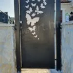 Lasersko rezanje dvorišna vrata dizajn leptiri