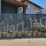 vanjska metalna ograda dizajn horizontalne vodoravne rupice