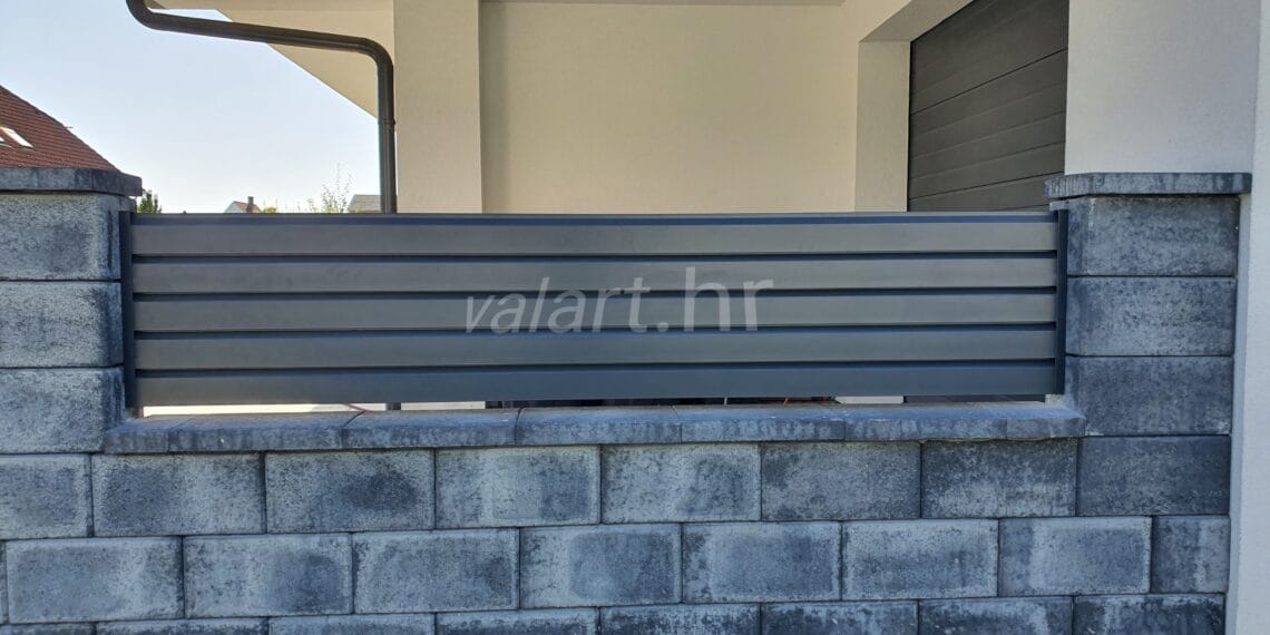 vanjska metalna ograda dizajn jednostavni minimalnistički