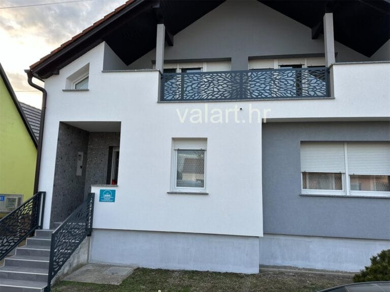 dizajn ograda balkon boja antracit geometrijski