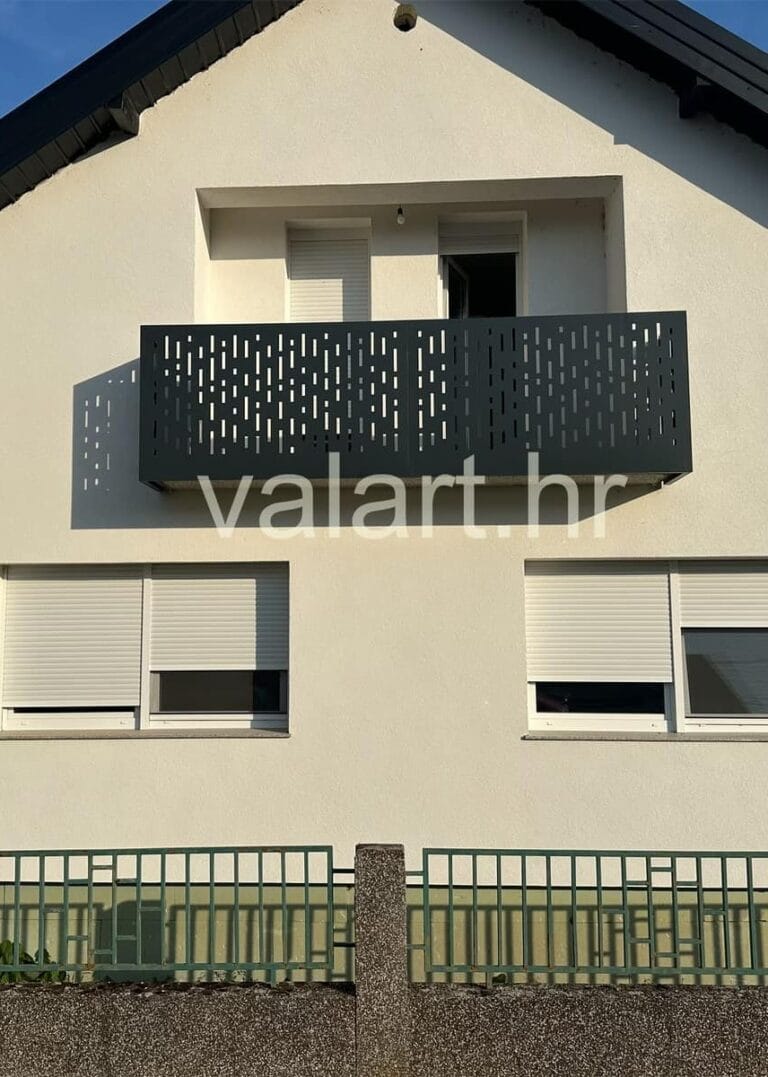 Jednostavan moderan linijski dizajn ograda balkon boja antracit geometrijski