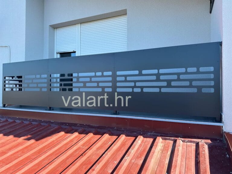 Jednostavan efektivan geometrijski dizajn ograda balkon boja antracit