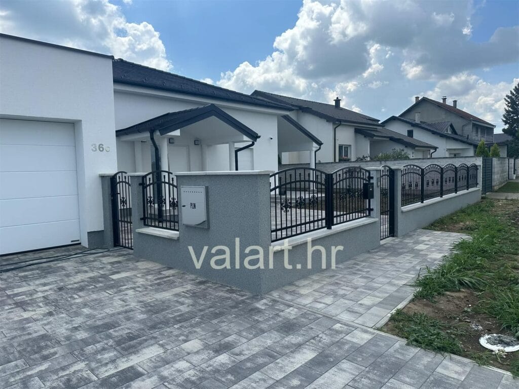 dvorišna vrata jednostavna minimalistički dizajn antracit metalna