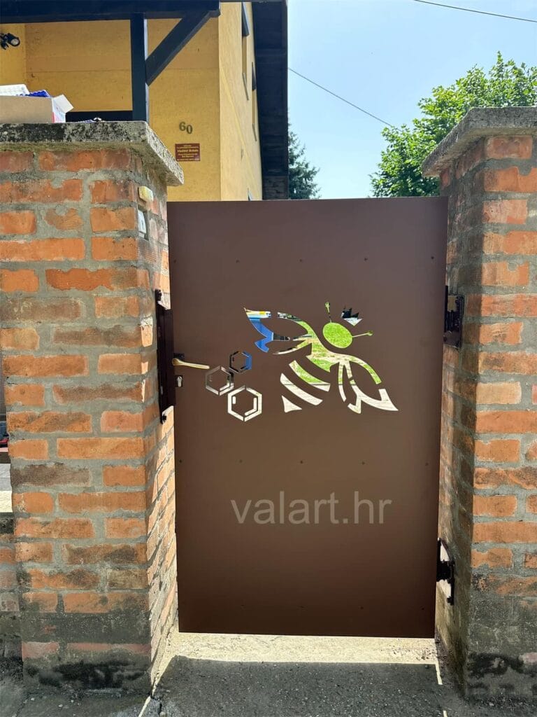 Lasersko rezanje dvorišna vrata dizajn pčele bees