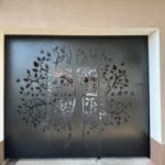 Lasersko rezanje dvorišna vrata dizajn drvo