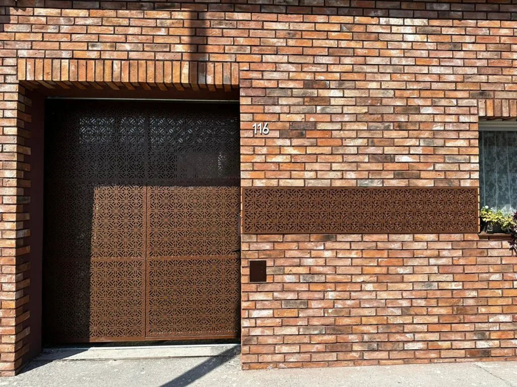 Lasersko rezanje dvorišna vrata dizajn geometrijski