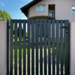 dvorišna vrata jednostavna minimalistički dizajn antracit metalna