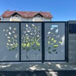 lasersko rezanje dvorišna vrata u boji