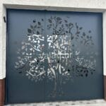 Lasersko rezanje dvorišna vrata dizajn drvo