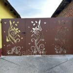 Lasersko rezanje dvorišna vrata dizajn lišće