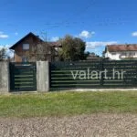dvorišna vrata jednostavna minimalistički dizajn antracit metalna