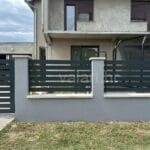 dvorišna vrata jednostavna minimalistički dizajn antracit metalna