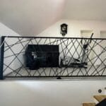 metalna unutarnja ograda linijski dizajn