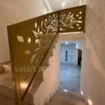 unutarnja metalna ograda dizajn žuta u boji