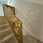 unutarnja metalna ograda dizajn žuta u boji