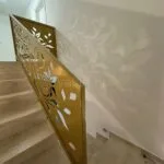 unutarnja metalna ograda dizajn žuta u boji