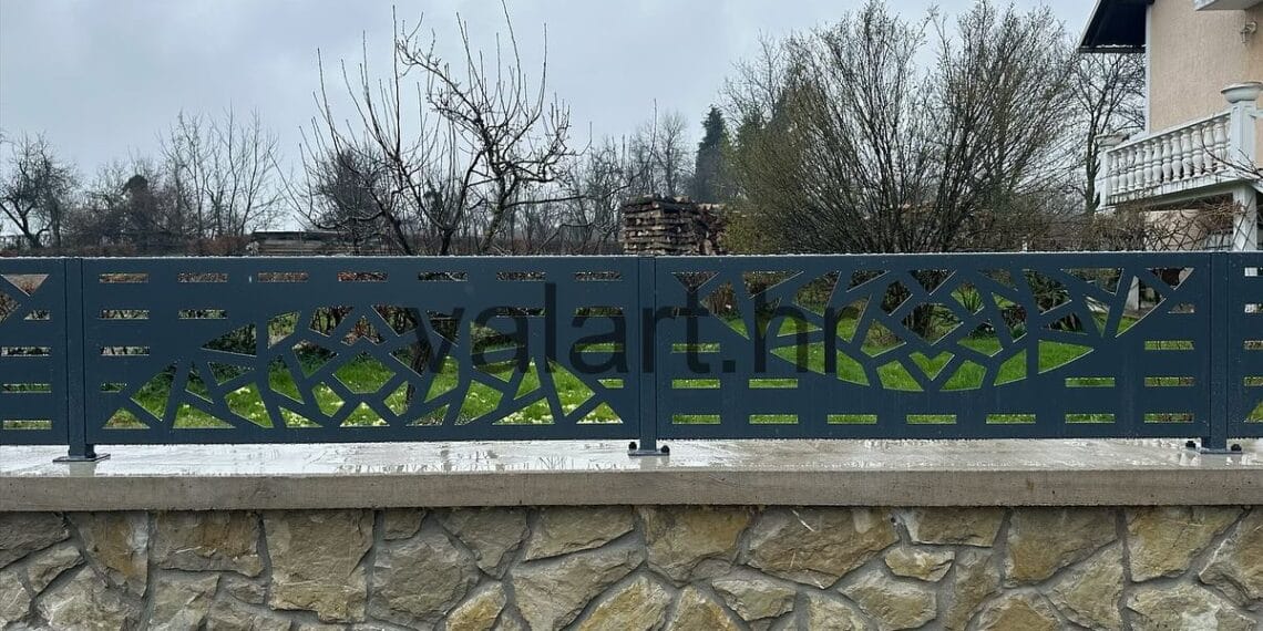 vanjska metalna ograda dizajn uzorak pravilni