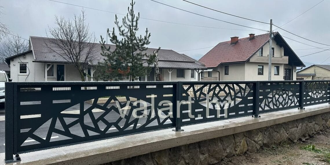 vanjska metalna ograda dizajn uzorak zaobljeno