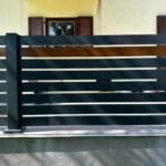 dvorišna vrata jednostavna minimalistički dizajn antracit metalna