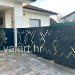 Dvorišna vrata i ograda metalno laserski rezano dekorativno moderno cvijeće