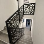 laserski rezana metalna unutarnja ograda antracit stubište