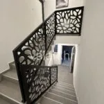 laserski rezana metalna unutarnja ograda antracit stubište