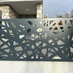 laserski rezana vanjska metalna ograda antracit