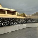 laserski rezana vanjska metalna ograda antracit